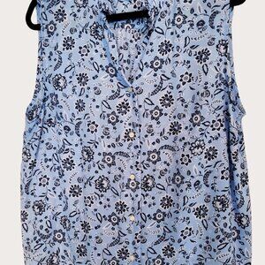 Ann Taylor Ruffle Neck Blouse - Size XL